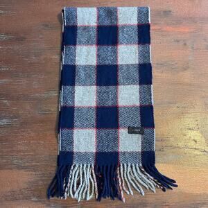 J.Crew Wool Spartan Plaid Unisex Scarf 60x9"